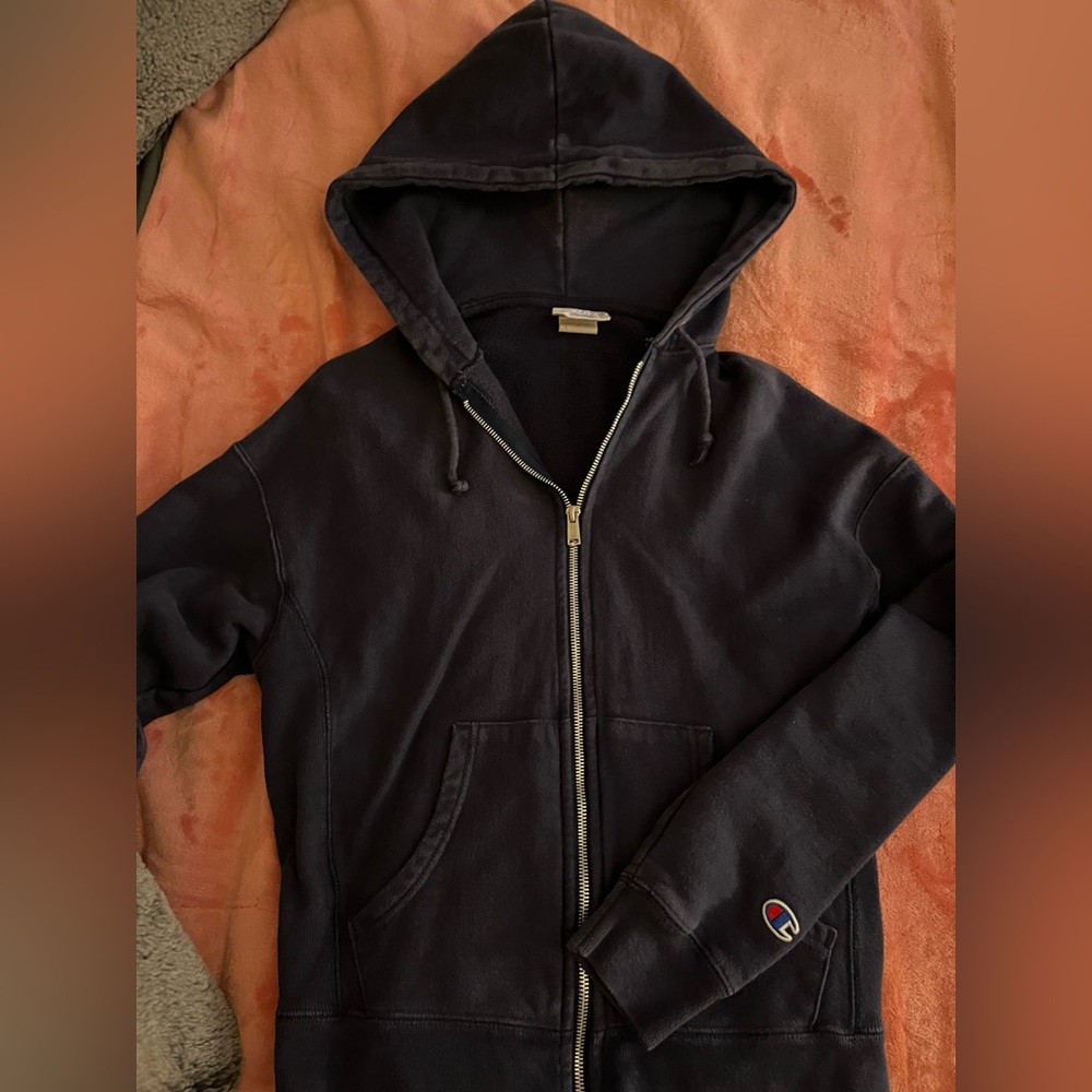Champion cropped zip up , MEDIUM .